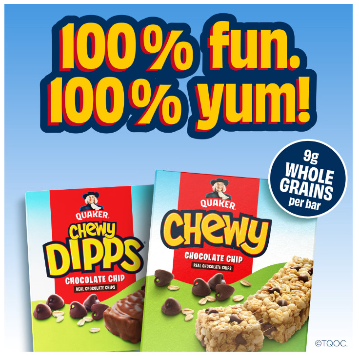 Quaker Chewy Granola Bars, 3 Flavor Variety Pack, 30.4 oz, 36 Count