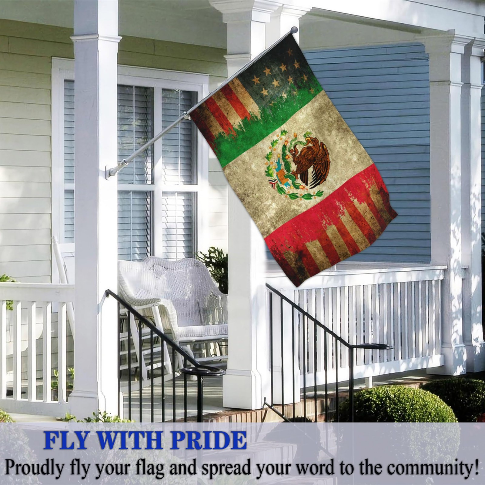 Mexico Flag Mexican American Flags for outside 3X5 Double Sided Mexico Usa Frien