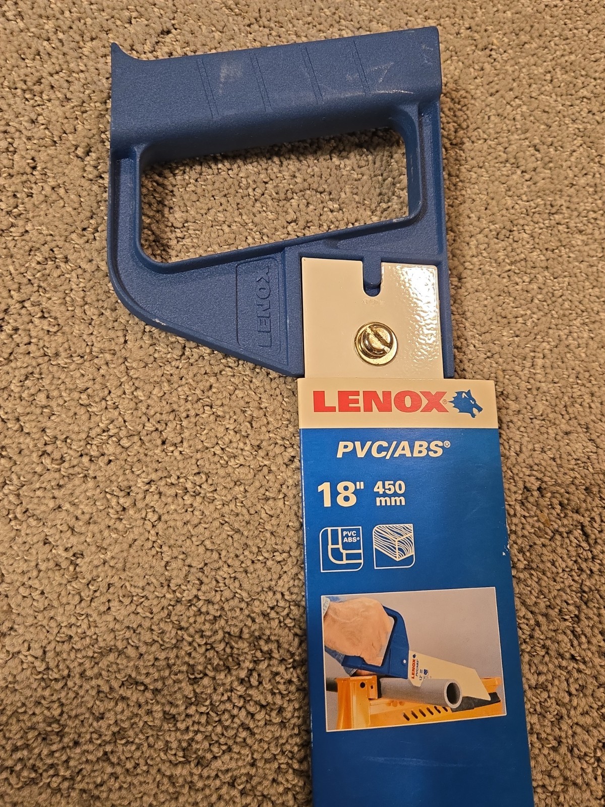 Lenox PVC/ABS 18in Plastic Pipe Hand Saw 20980