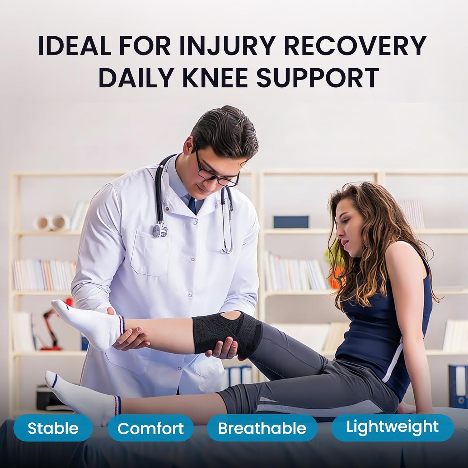 Galvaran Knee Brace with Side Stabilizers for Meniscal Tear Knee Pain ACL…