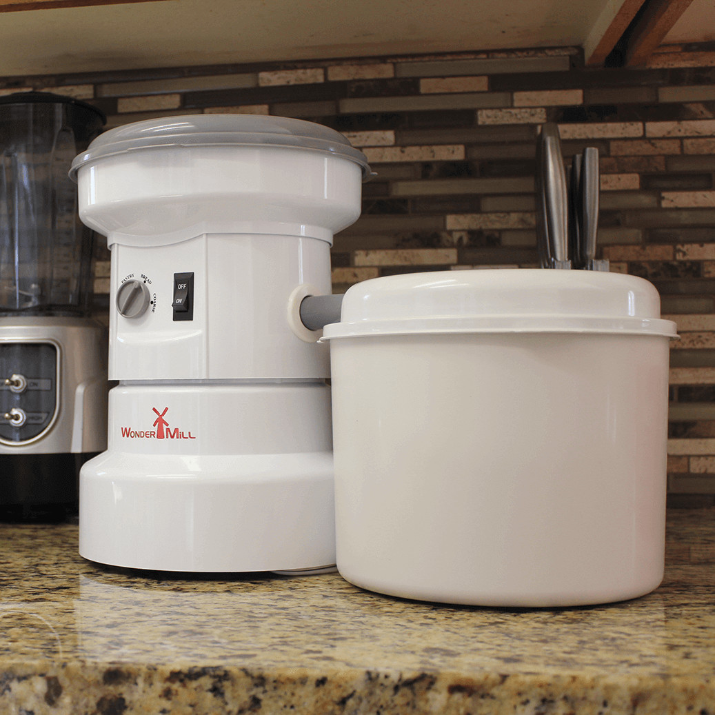 WonderMill Powerful High Speed Electric Grain Mill Grinder – White (2-0911)