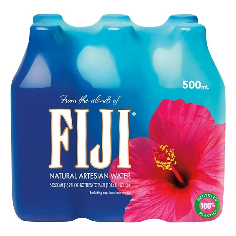 (2 pack) FIJI Natural Artesian Water, 16.9 fl. oz. (Pack of 6 Bottles)