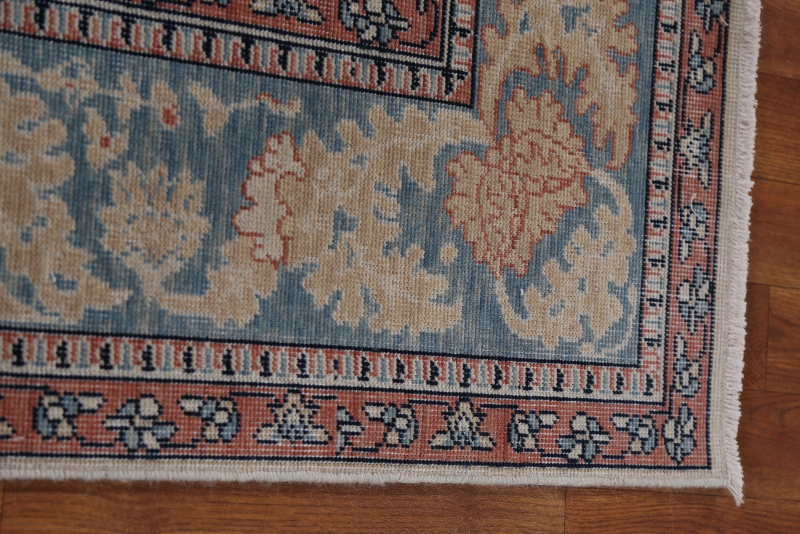 Hand-Knotted Turkish Wool Rug 9×12 Geometric Traditional Style for Any Room
