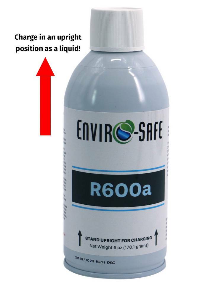 R600A, 6 oz., New Upright For Liquid Can, Isobutane, 1 CAN UPRIGHT