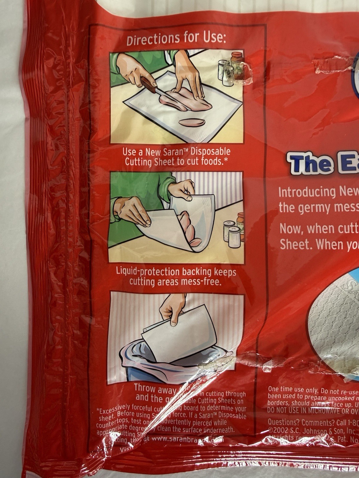 NEW Saran Disposable Cutting Sheets 1 Pack of 24 Easy Clean Up DISCONTINUED ITEM