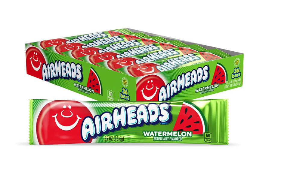 Airheads Candy, Watermelon Flavor, 0.55 oz 36 Bars