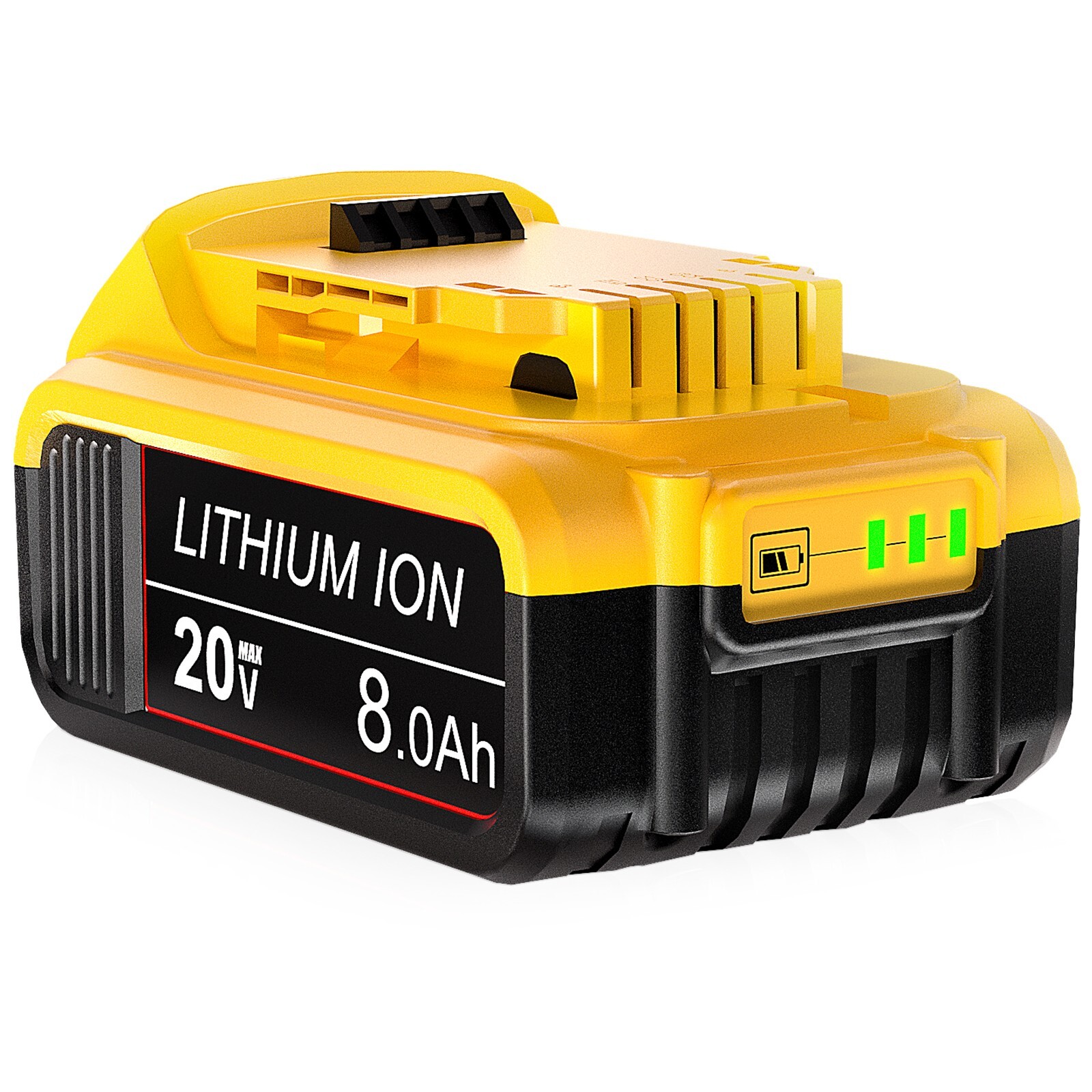 2Pack 20V 8.0AH Lithium Ion Battery For DeWalt 20 Volt Max XR DCB206-2 DCB205-2