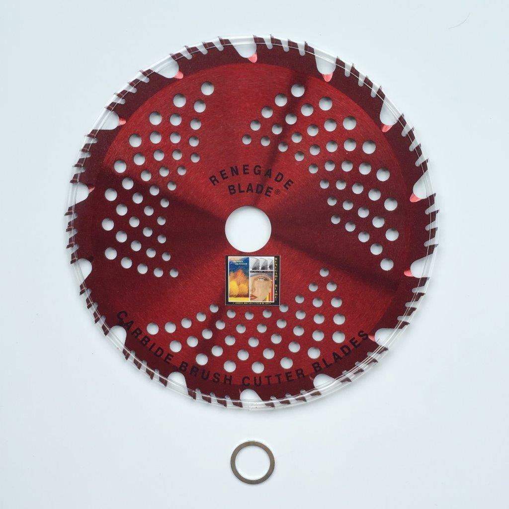 1 Blade 8″-56t “red RAZOR” RENEGADE BLADE® carbide brush cutter blade 203mm