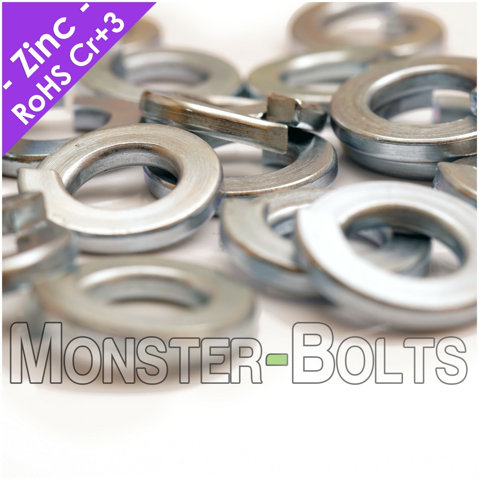 Regular Split Lock Washer, Zinc Plated Steel #4 #6 #8 #10 1/4″ 5/16″ SAE US Inch