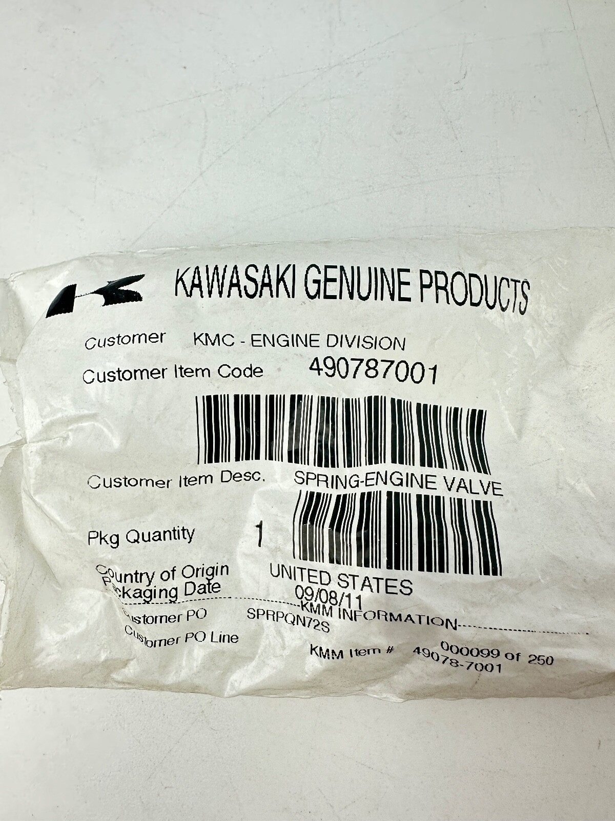 2PK Genuine OEM Kawasaki Engine Valve Spring 49078-7001 49078-2064 49078-2073