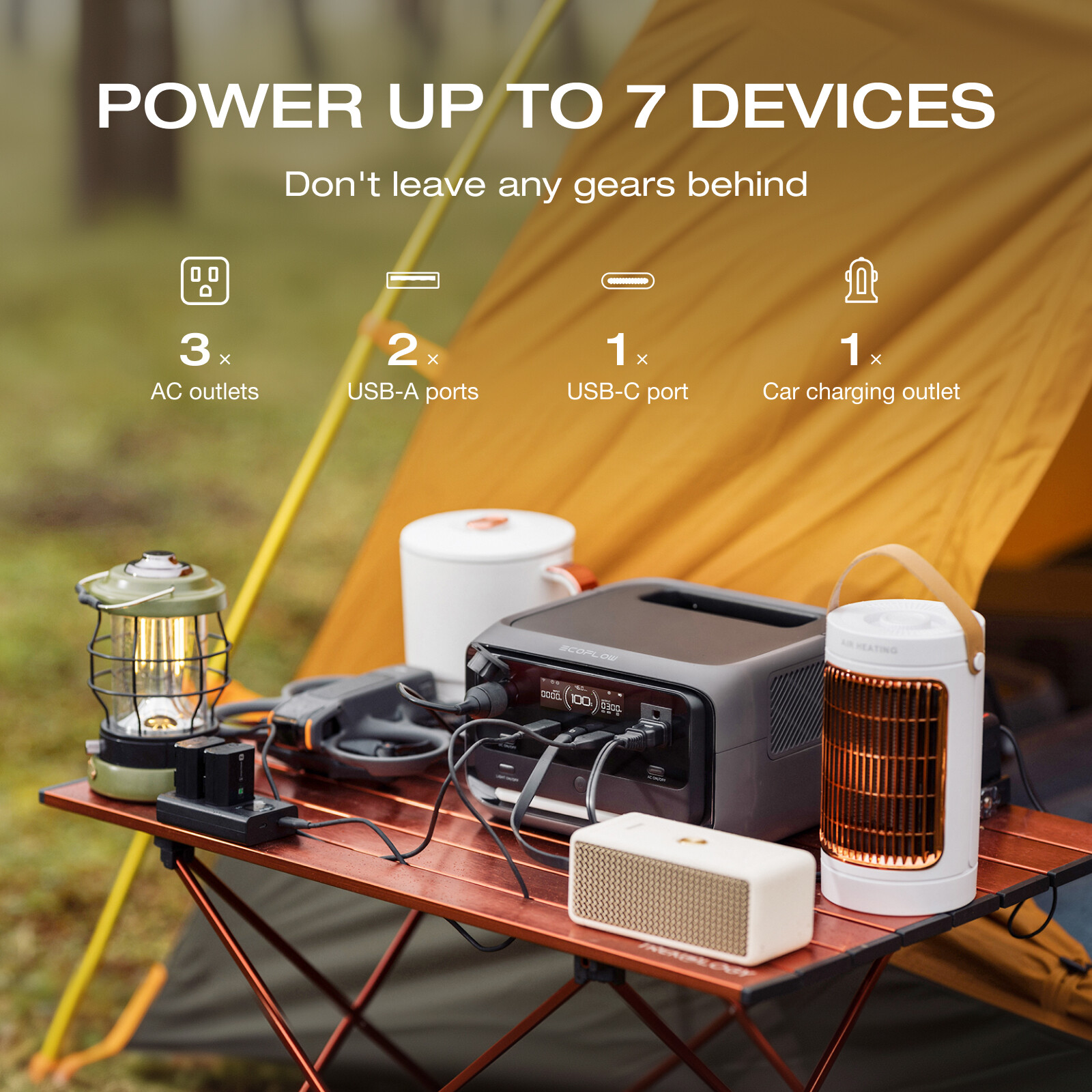 EcoFlow Wireleess River 3 Plus Portable Power Station with EB600 Extra Battery