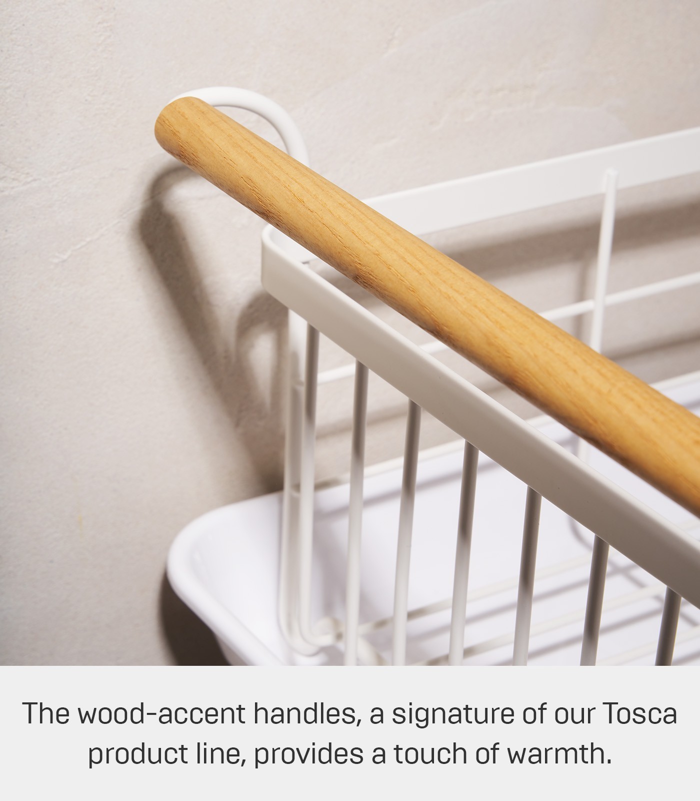 Yamazaki Home TOSCA Dish Drying Organizer Rack with Removeable Drainer Tray
