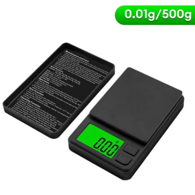 Digital Pocket Scale 1000g x 0.1g Jewelry Food Scale Mini Travel LCD