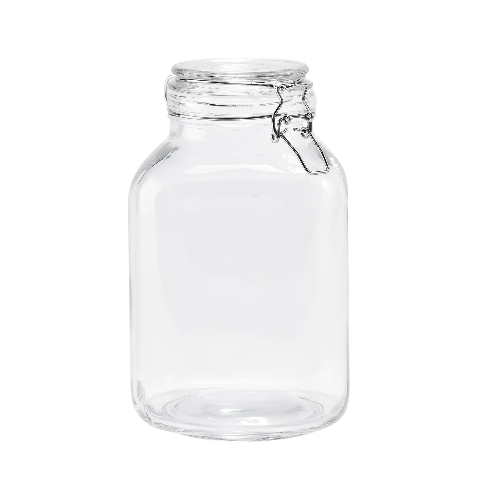 Mainstays 106 oz Clear Glass Airtight Storage Jar with Locking Lid Large Storage