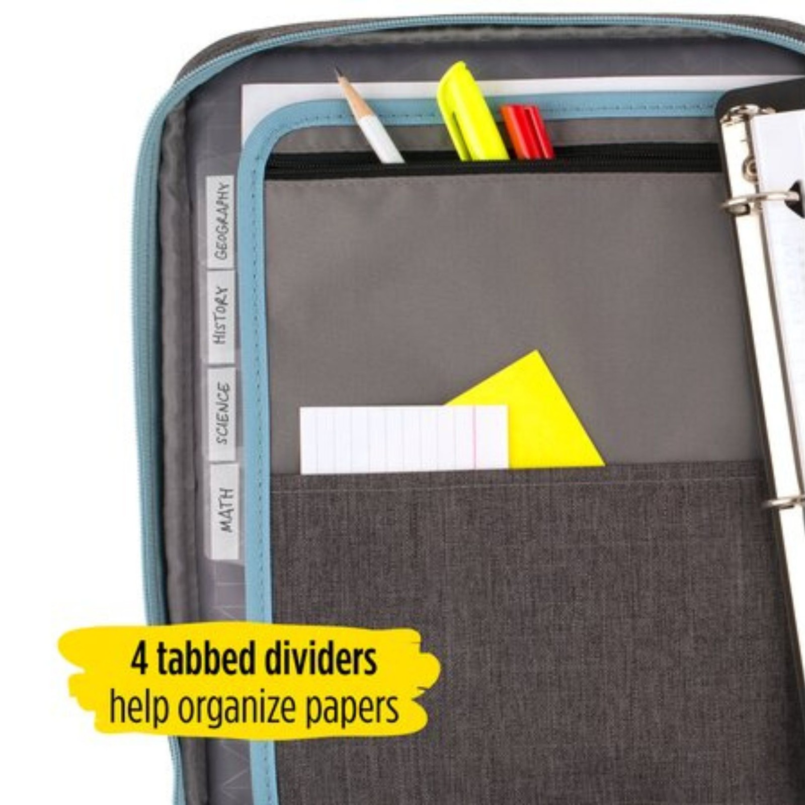 Five Star Carry-All Zipper Binder: 1 in. / 375 sheet capacity (Color May Vary)