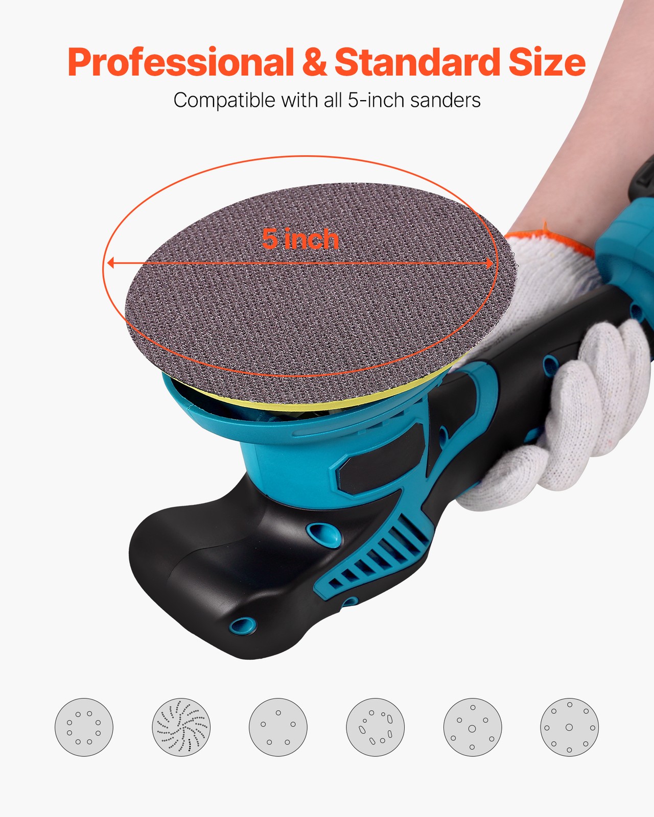 VEVOR 5-inch Mesh Abrasive Sanding Discs 50PCS 120 Grit Ceramic Mesh Sandpapers