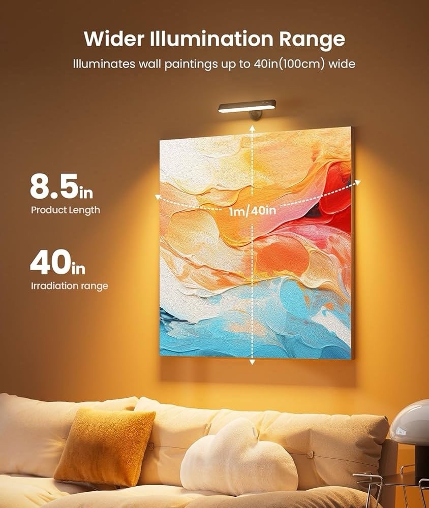 Rechargeable Wall Sconces LED Wall Lights with 7500Mah Battery Lamp for Bedroom