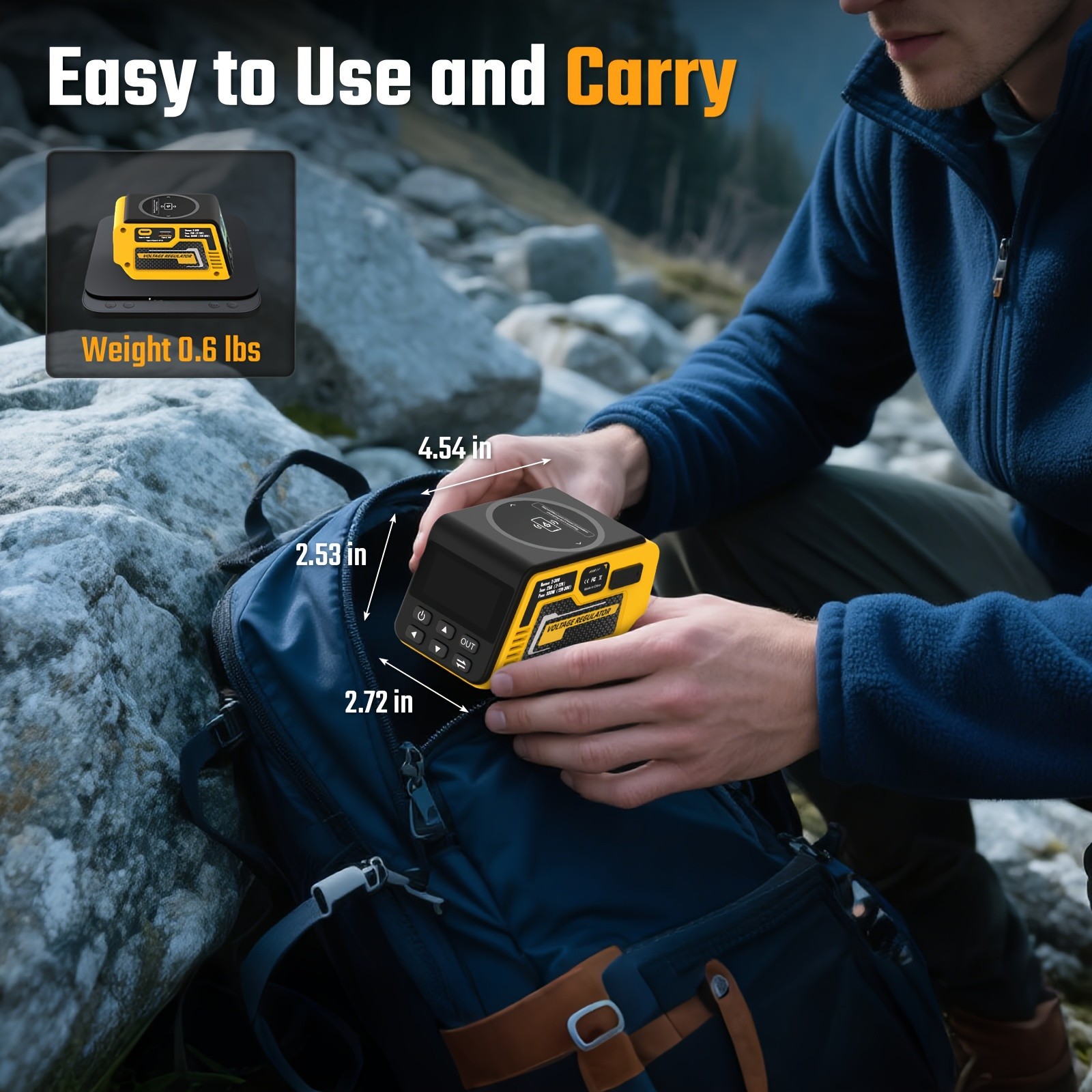 USB Battery Adapter & Voltage Regulator for Dewalt 20V Battery for Camping Work