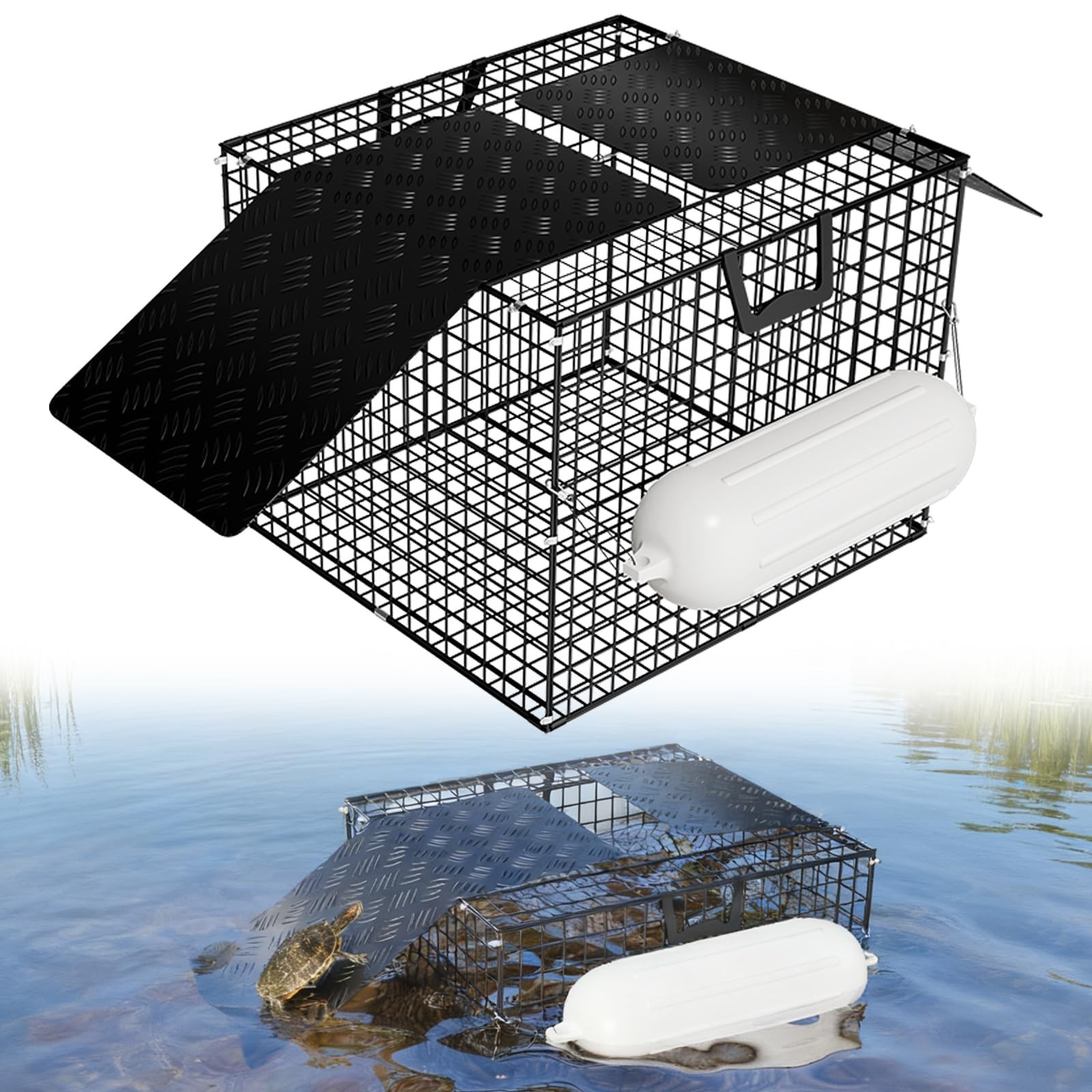 Floating Turtle Trap for Outdoor Water Solutions, Humane Snapping Turtle Trap