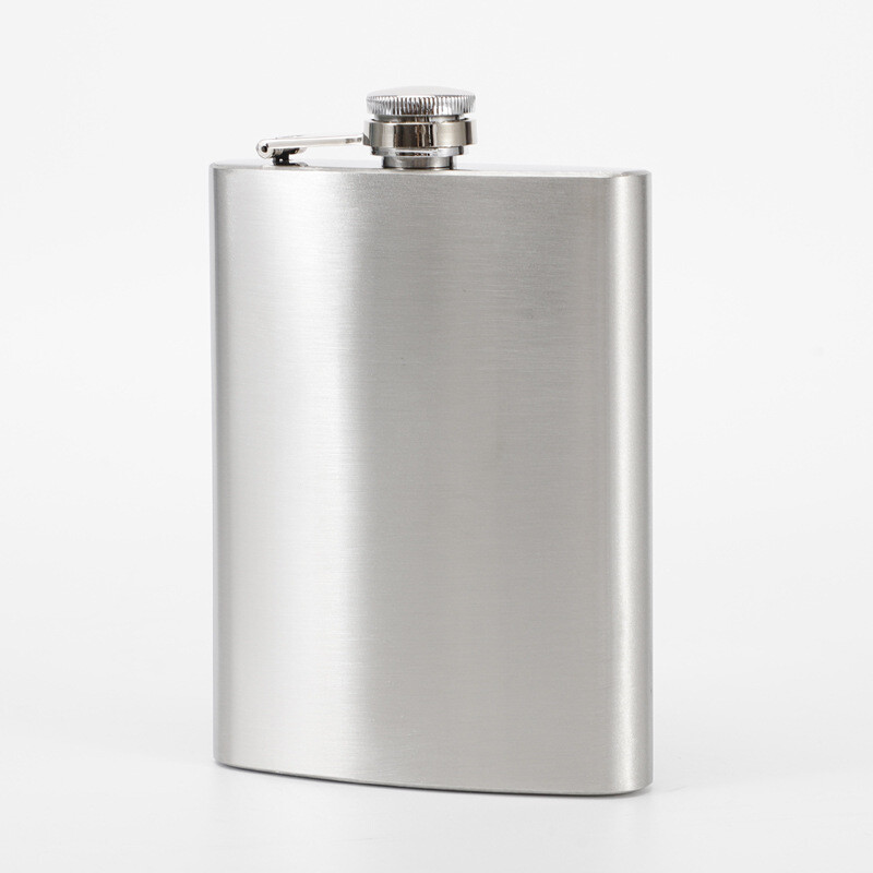 7 10oz Liquor Stainless Steel Pocket Hip Flask Screw Cap Alcohol Whiskey Bottle