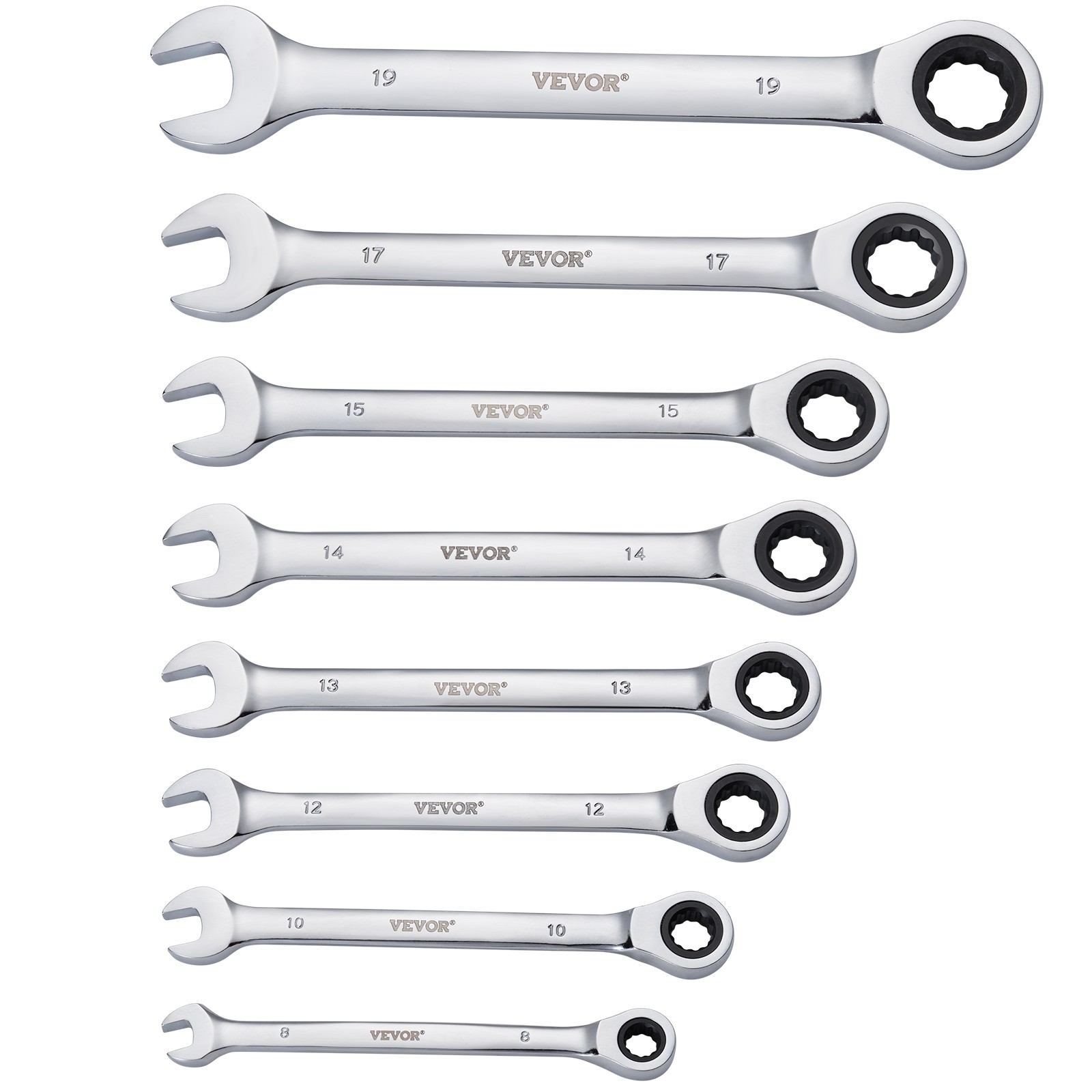 Combination Wrench Set 30 PCS SAE 1/4″ to 1″, Metric 8mm to 24mm Organizer Rack