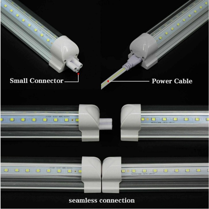 8FT LED Shop Light Fixture T8 2FT 3FT 4FT 5FT 6FT 6500K LED Tube Light Bulbs