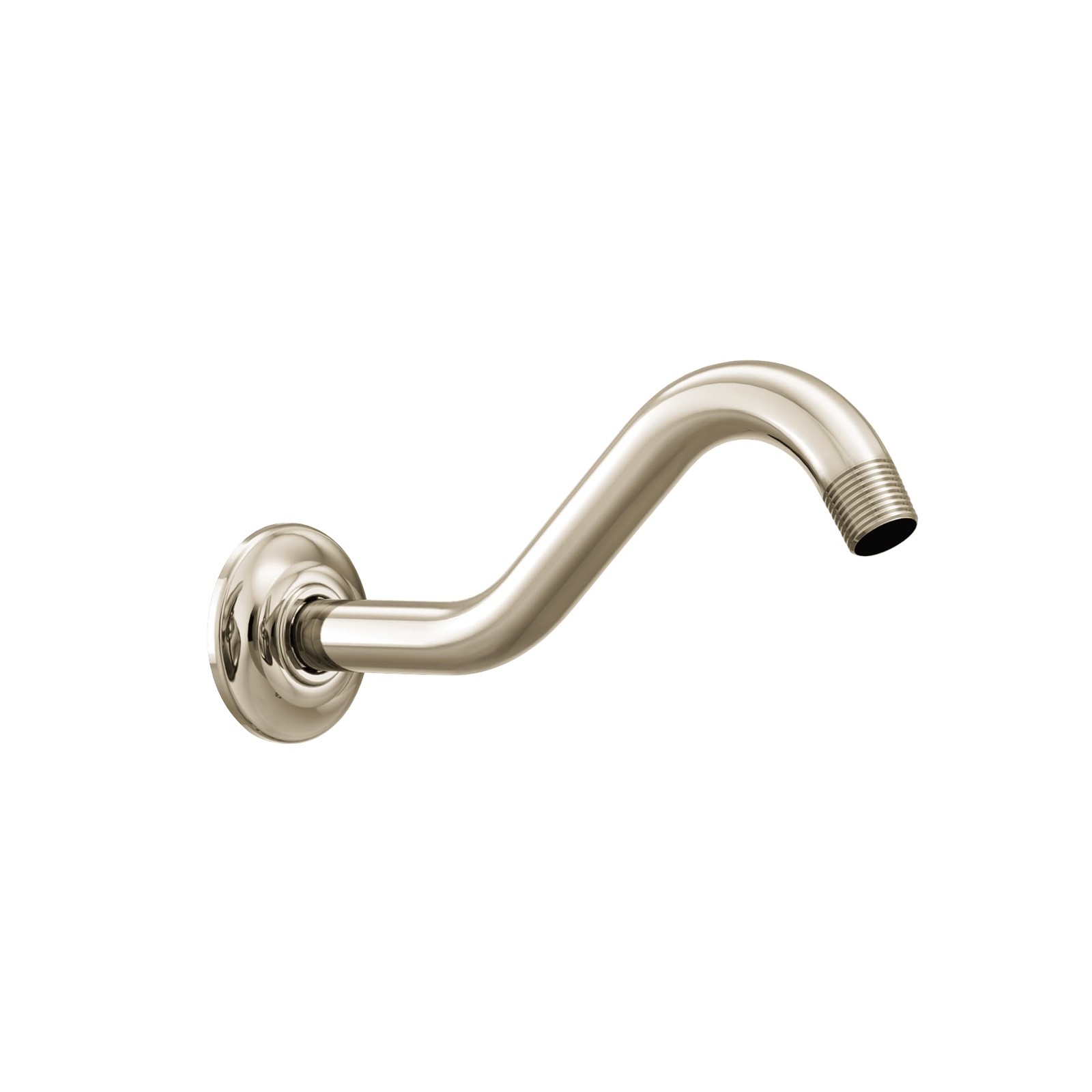 Moen Belfield Polished Nickel Shower Arm and Flange, 177171NL