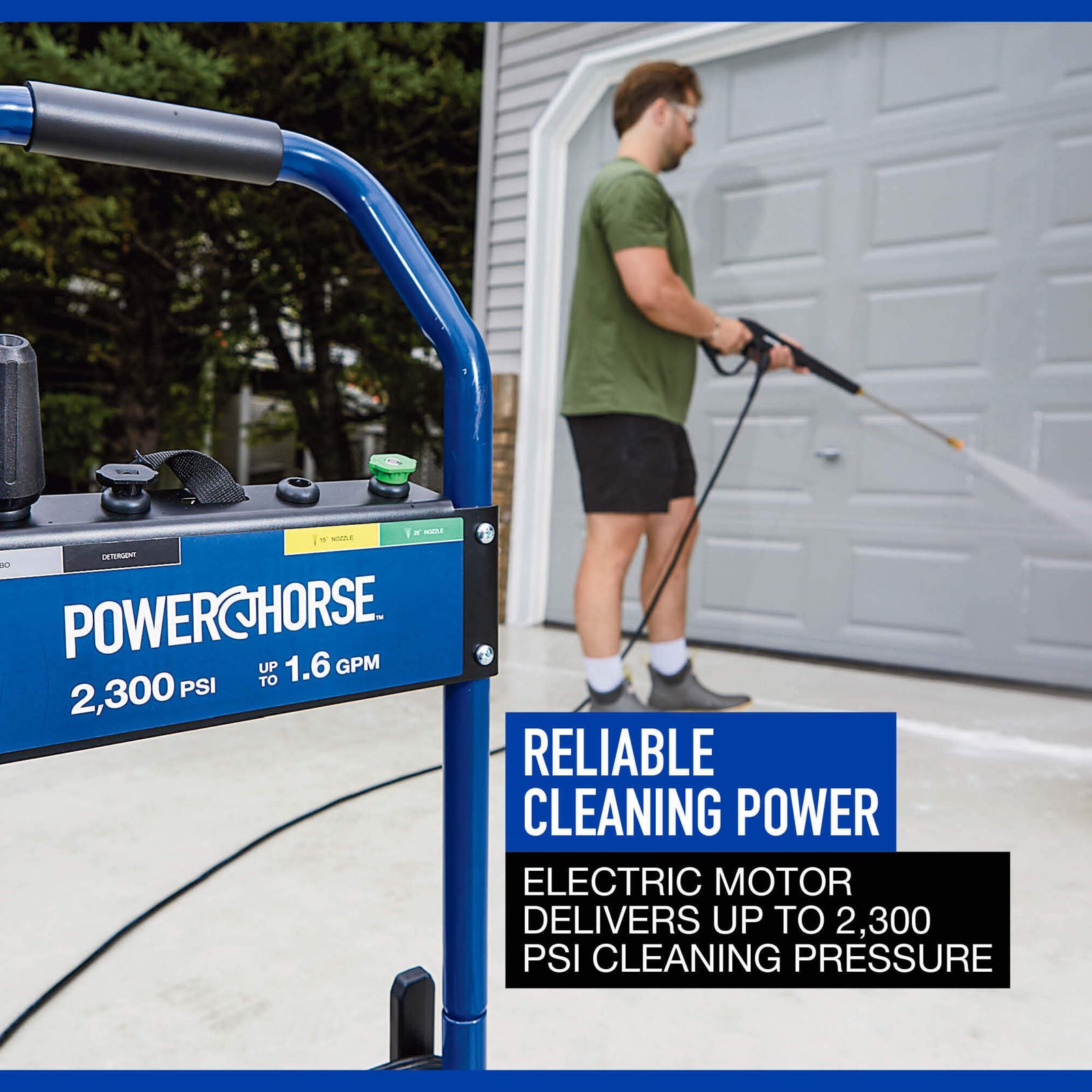 Powerhorse Electric Cold Water Pressure Washer, 2300 PSI, 1.6 GPM
