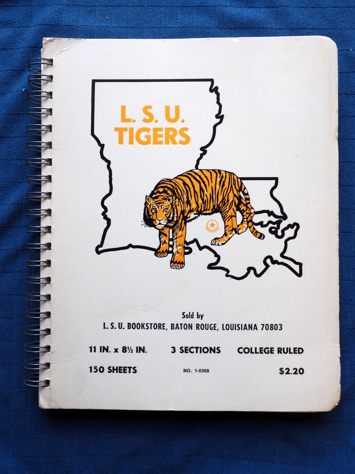VTG Spiral Bound L.S.U. Tigers Notebook – Bookstore College Ruled 11 IN x 8.5 IN