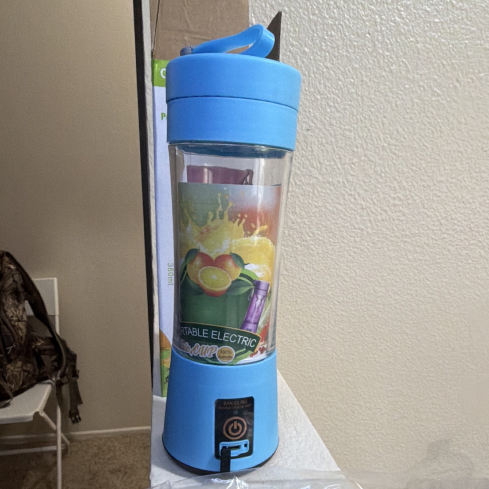 Portable Rechargeable Handheld Blender CM-01 Blue 380ml Battery USB