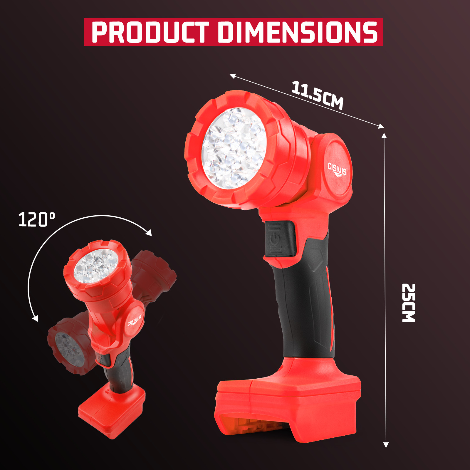 Cordless LED Flood Work Light for Milwaukee M18 18V Battery Lithium Light USA