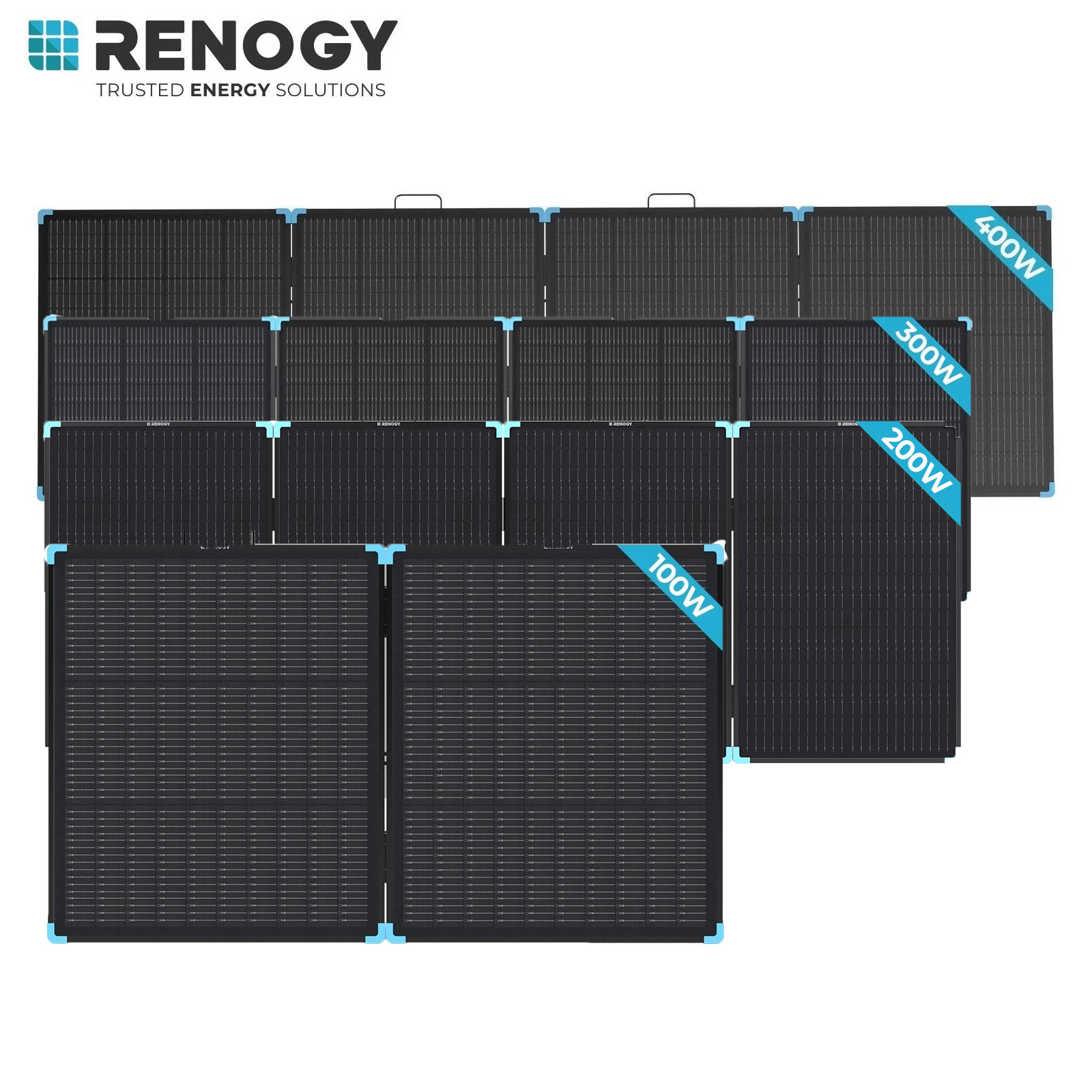 Renogy Solar Panel Portable&Foldable 100W/220W/300W/400W For RV Camping Off-Grid