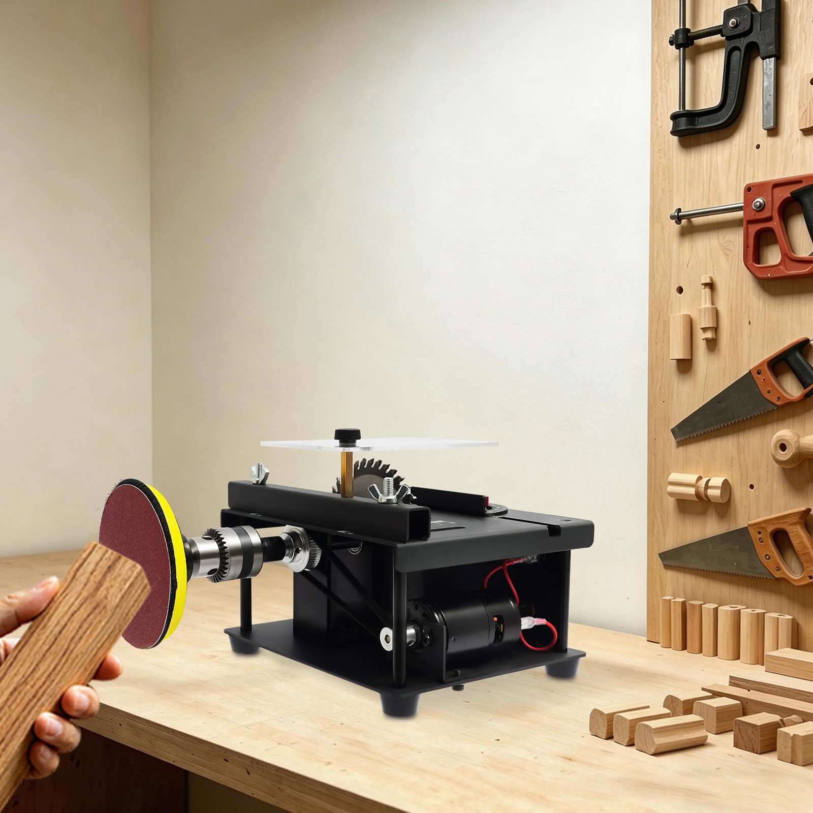 Mini Table Saw Small Woodworking Electric Bench Saw Precision DIY Cutting Tool