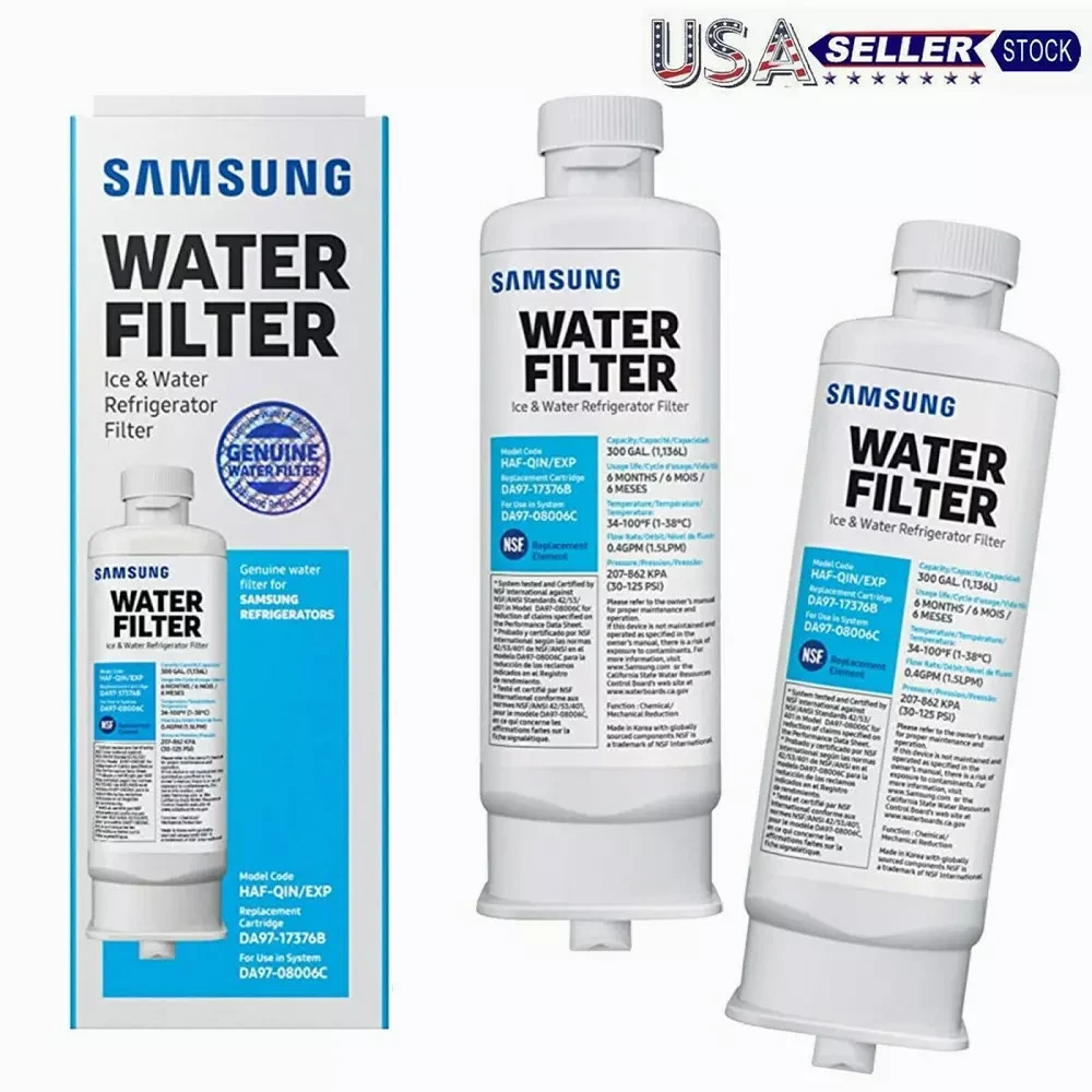 NEW 2 PACK Genuine Samsung DA97-17376B HAF-QIN/EXP REFRIGERATOR Water Filter US