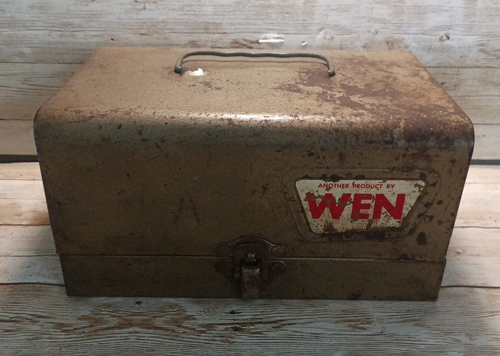 Vintage WEN Electric Power Hand Sander 404 With Metal Case Complete