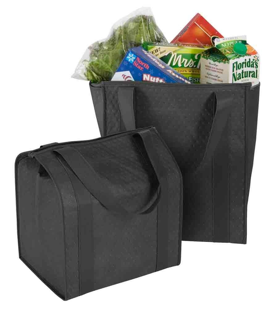 Large Capacity Heavy Duty Insulated Smart Shopping Bag (2 Pack)