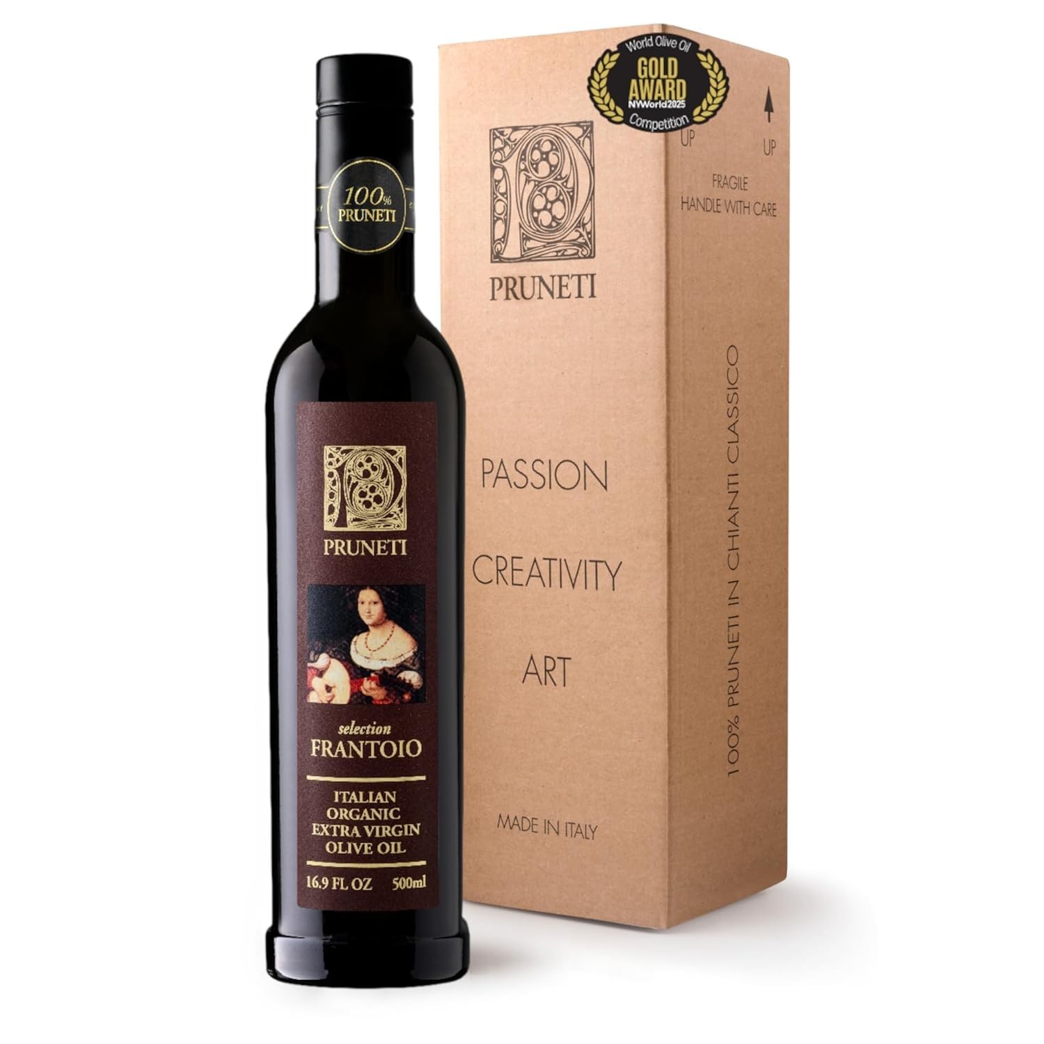 Pruneti – Frantoio Robust Organic New 2024-2025 Early Harvest Italian Olive 16.9