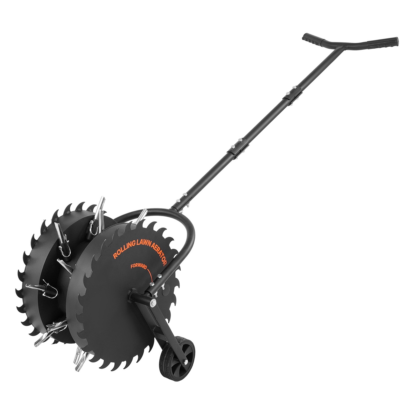 Uimoso 16.6 in Rolling Lawn Core Aerator with Anti-Clog Tines and Coring Roller