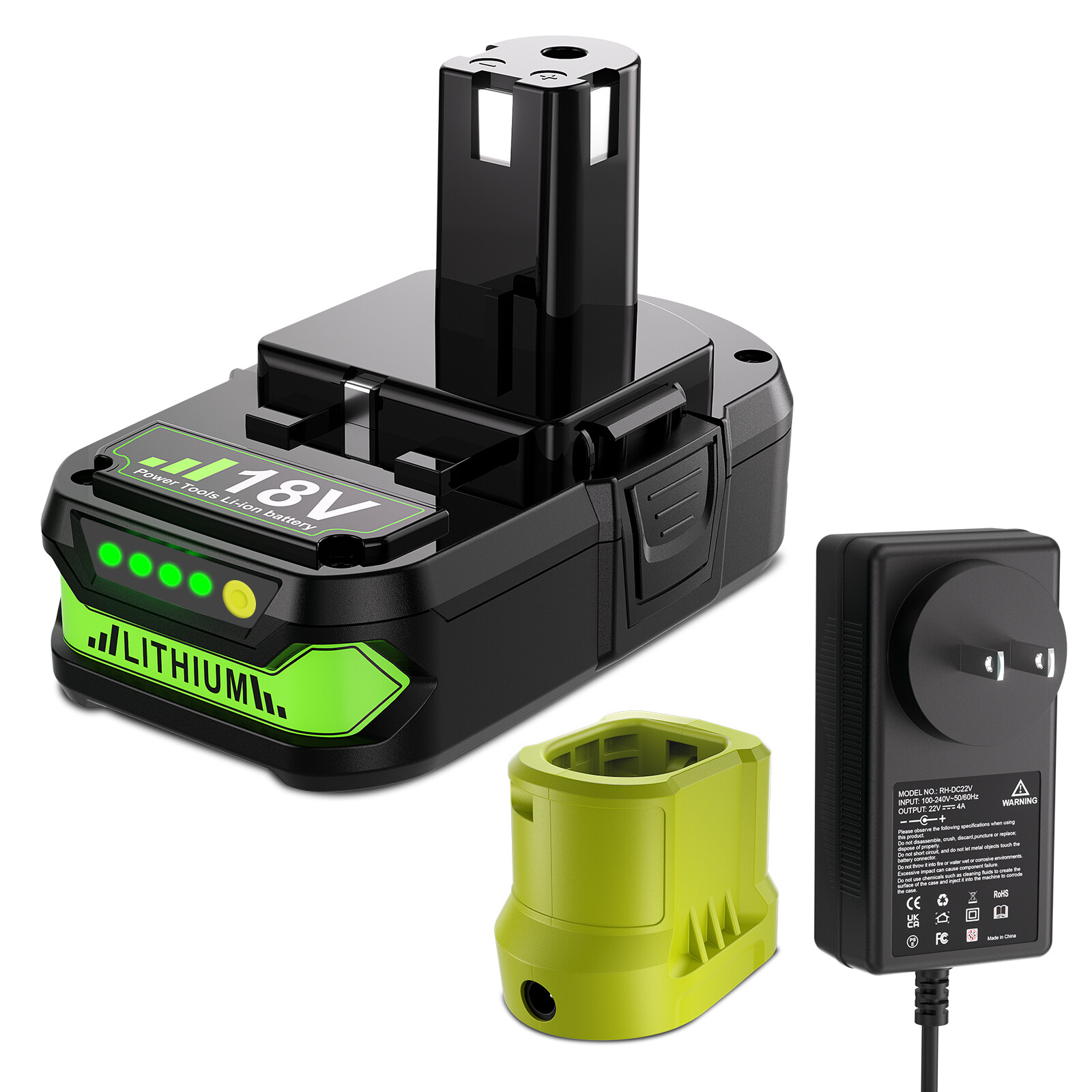 2Pcs 8.0Ah For RYOBI P108 18V One Plus High Capacity Battery 18 Volt Lithium-Ion