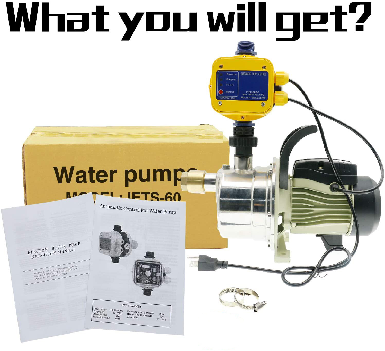 TDRFORCE 110VPressure Booster Pump System 1/2 3/4 HP For Irrigation, Manufacture