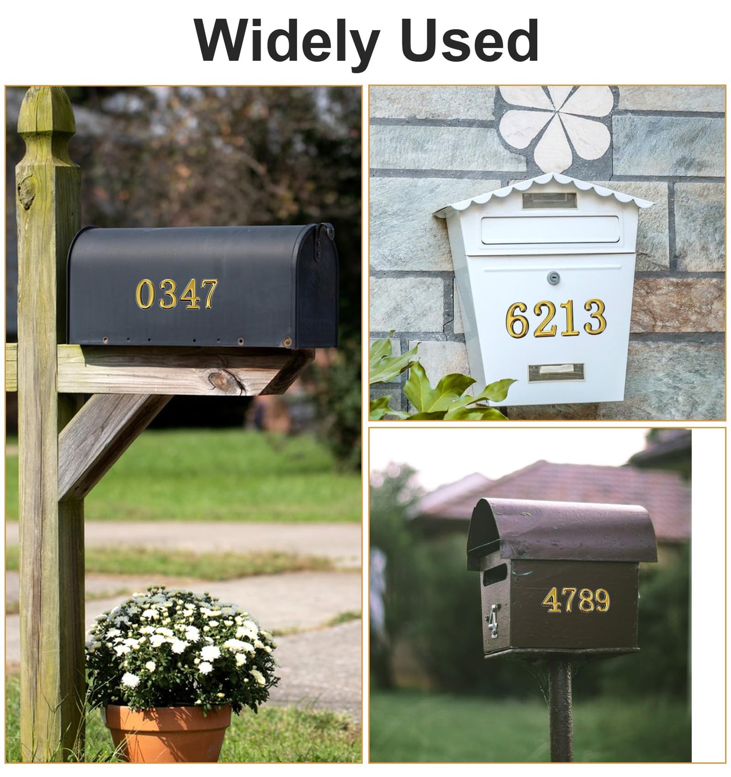 20Pcs Gold Mailbox Numbers, 2 Inch Mail Box Numbers for Mailbox Outside, Self…
