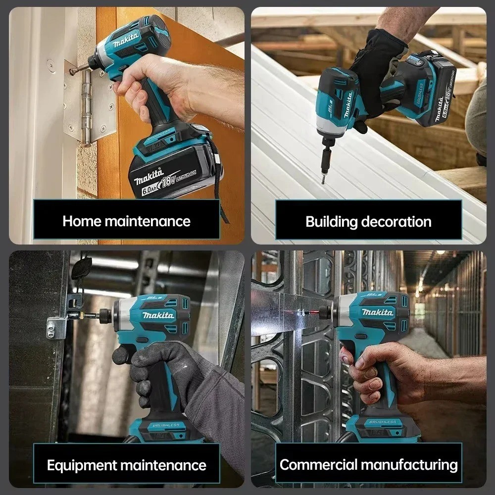 Makita DTD173 bule 18v Brushless Lithium-ion Impact Driver Power Tool