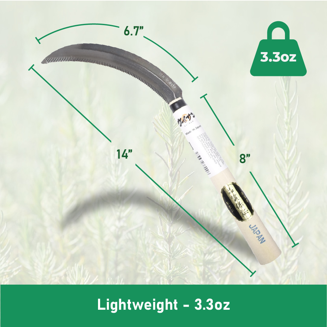 KUISUN Japanese Serrated Sickle for Gardening – Compact & Lightweight