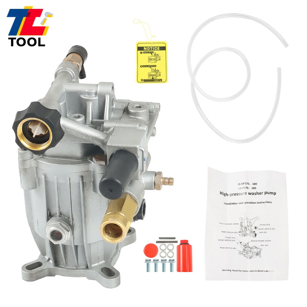Pressure Washer Pump Horizontal 3/4″Shaft – MAX 3000 PSI Oil Sealed 2.5 GPM