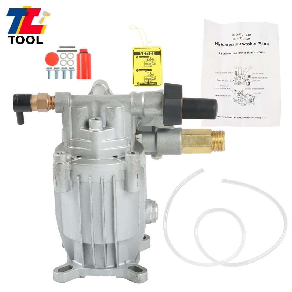 Pressure Washer Pump Horizontal 3/4″Shaft – MAX 3000 PSI Oil Sealed 2.5 GPM