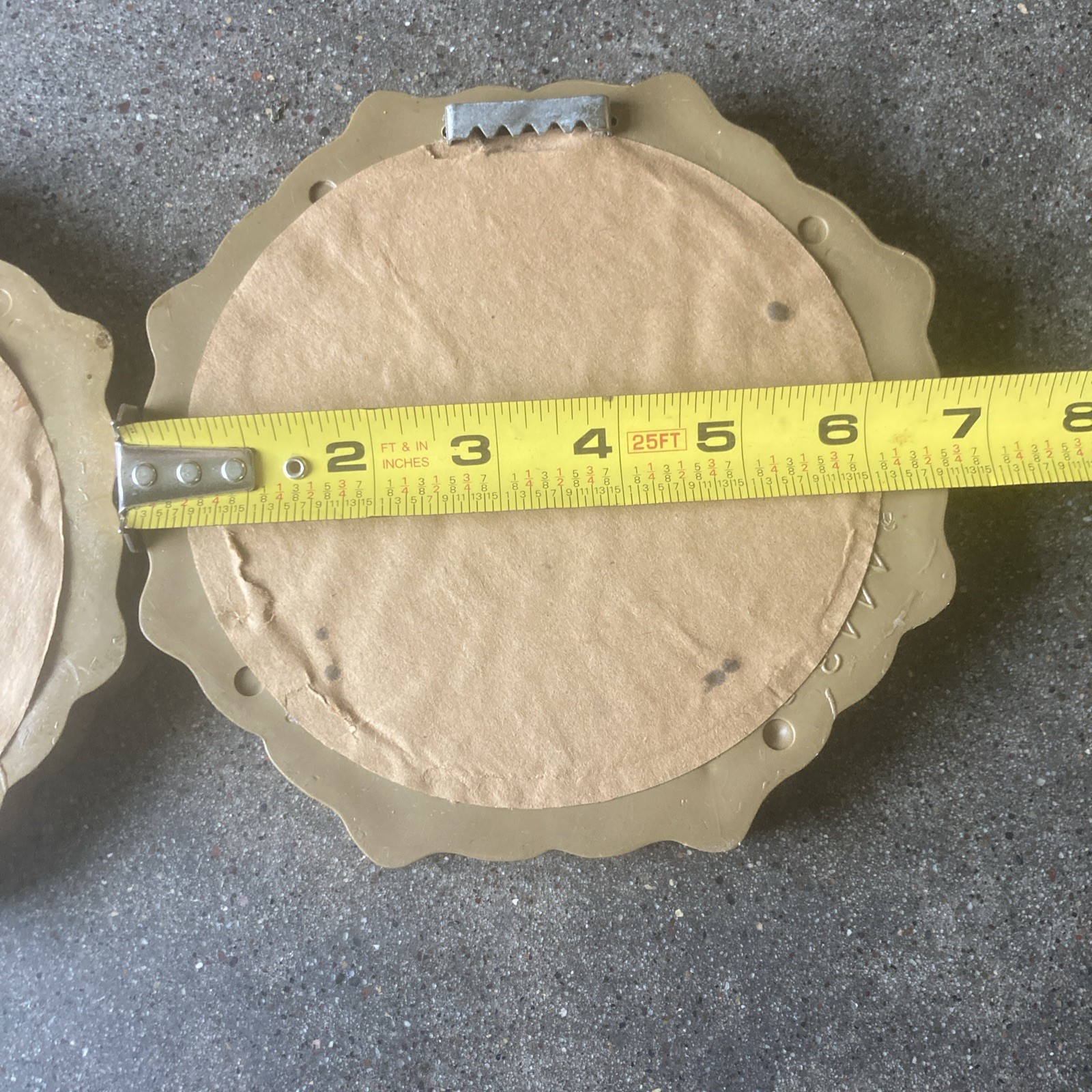 Vtg Set of 2 Burwood Products Gold Octagon Wall Mirrors Hollywood Regency MCM 7”