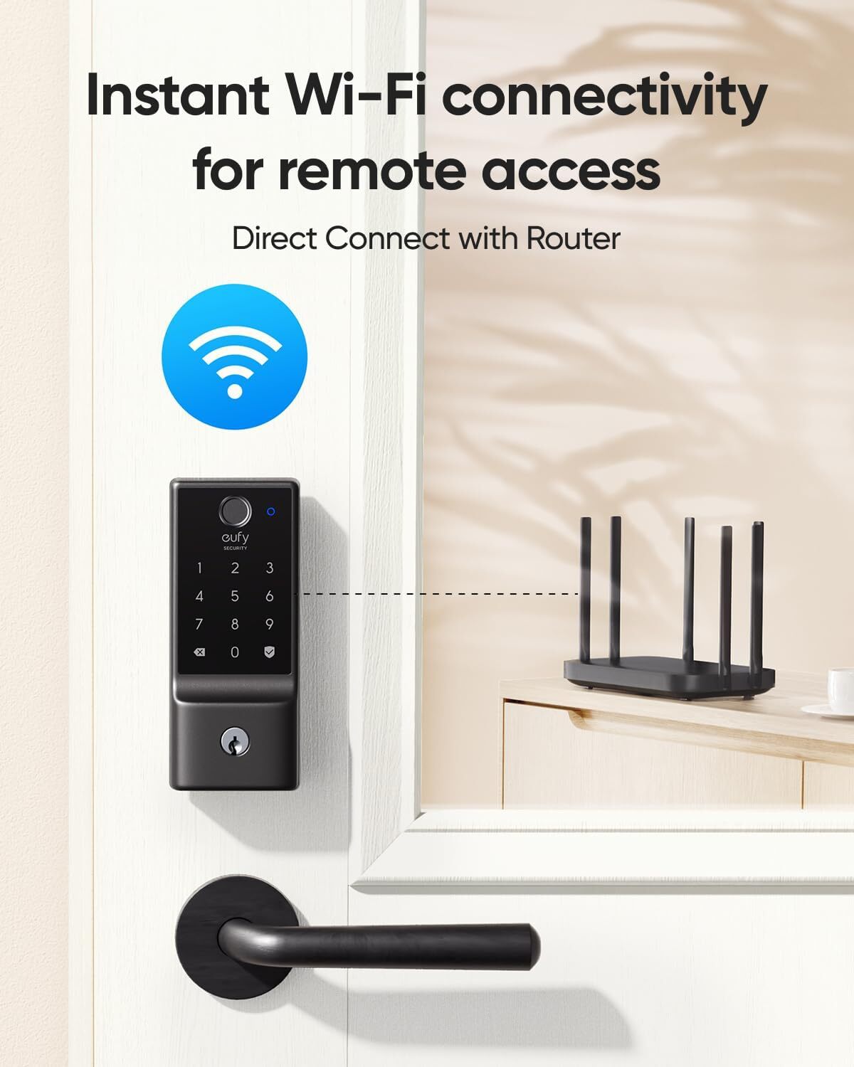 eufy Security Smart Lock Touch& Wi-Fi w/ Wireless Video Doorbell 2K Camera+Chime
