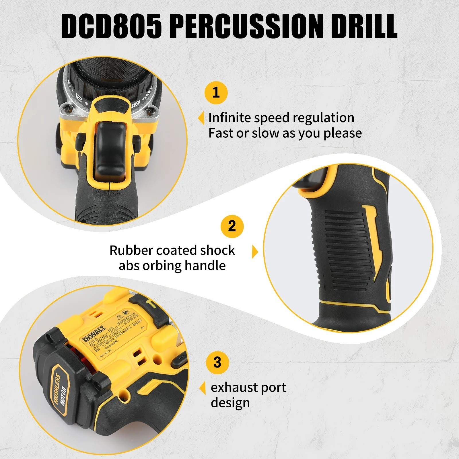 DEWALT DCD805 20V – MAX Power Brushless Cordless Impact Drill Driver – Tool Only