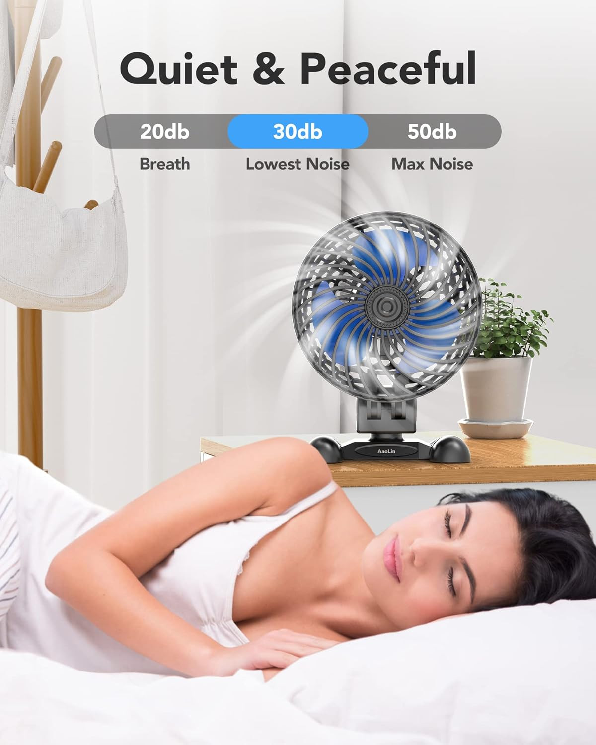 USB Desktop Small Fan, Stepless Speed Adjustment with Multiple Speed Levels, Por