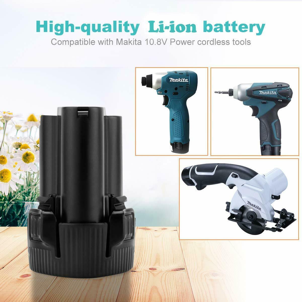 2X For Makita BL1014 4.8Ah Lithium-Ion Battery BL1013 10.8V 195332-9 194550-6